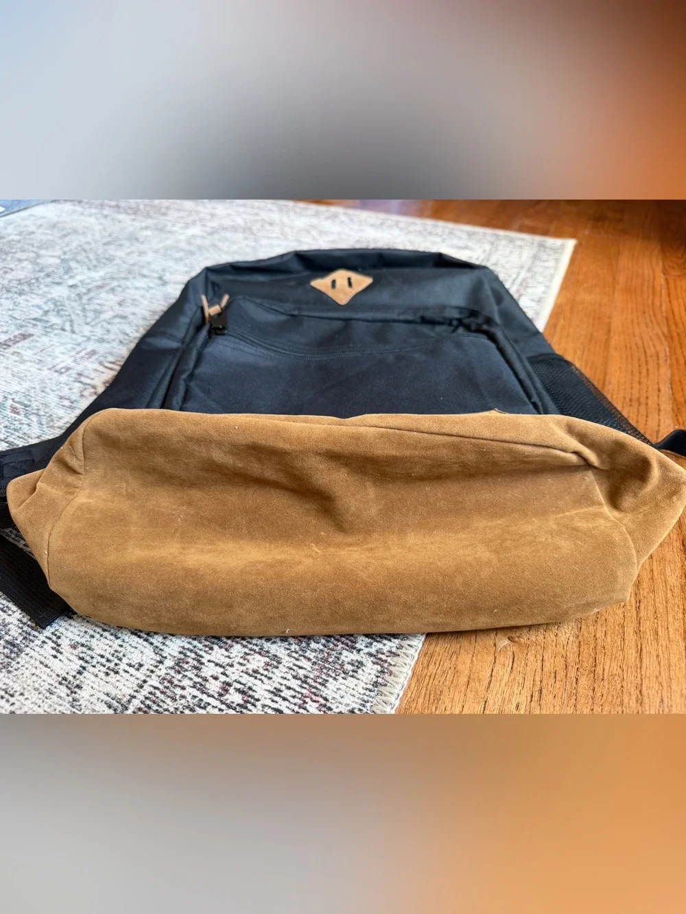 Dickies Black & Brown Suede Bottom Backpack Laptop School Work Bag